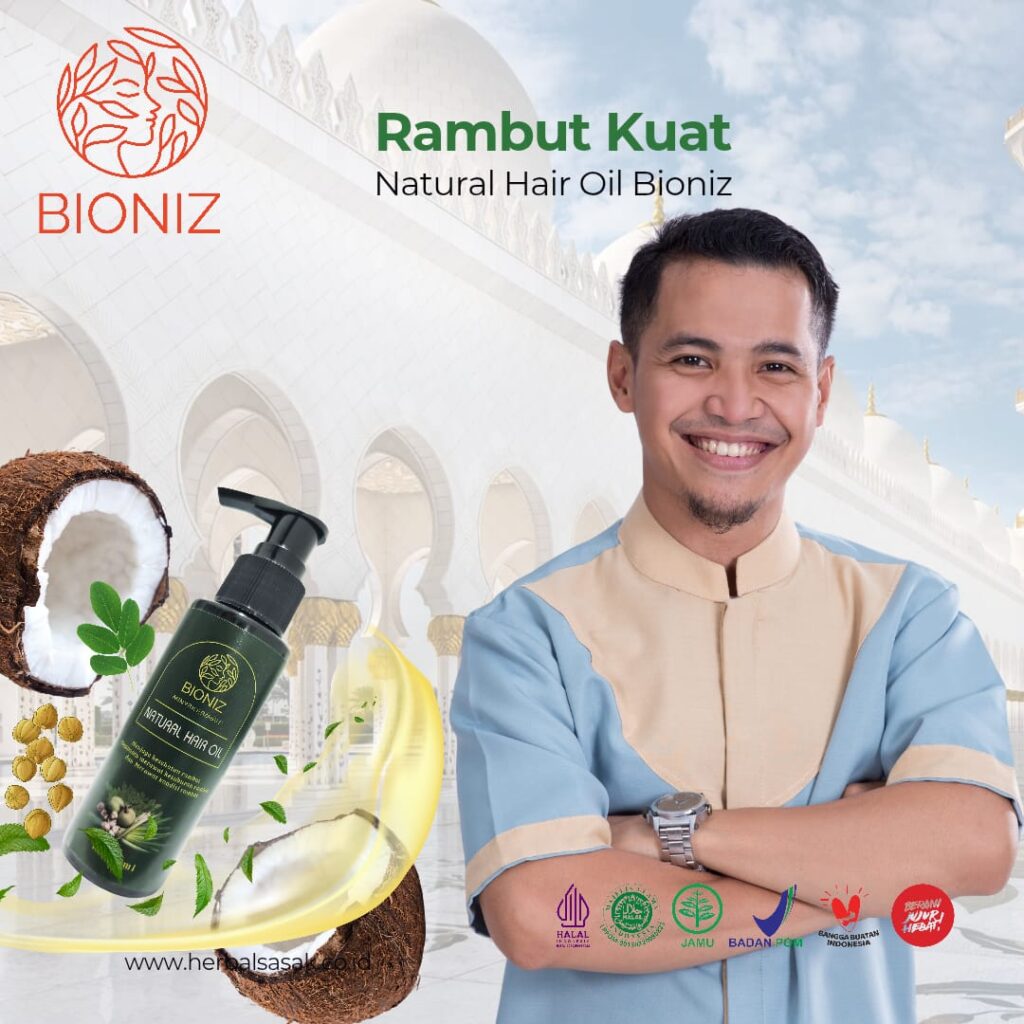 BIONIZ Natural Hair Oil: Minyak Rambut Herbal untuk Mengatasi Rontok, Ketombe, dan Menumbuhkan Rambut